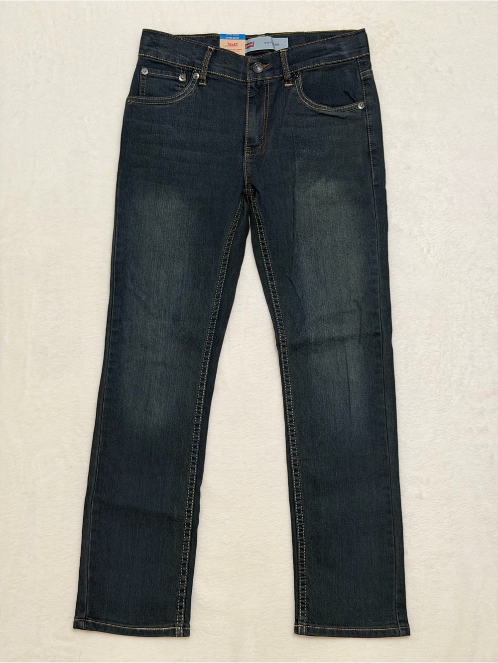Boy’s Levi's Slim Straight Jeans - Dark Blue Denim